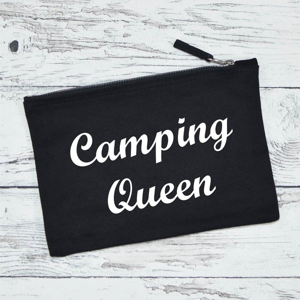 Kosmetiktasche aus Baumwolle "Camping Queen"