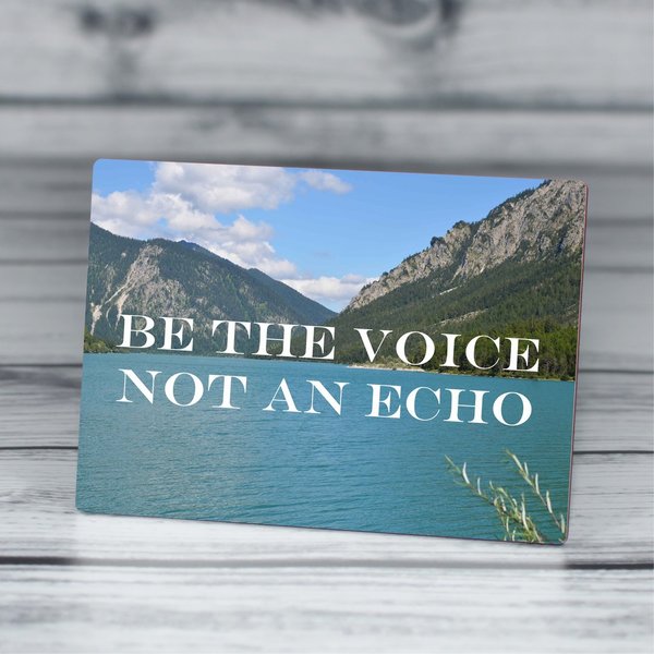 Fotopaneel "be the voice not an echo"